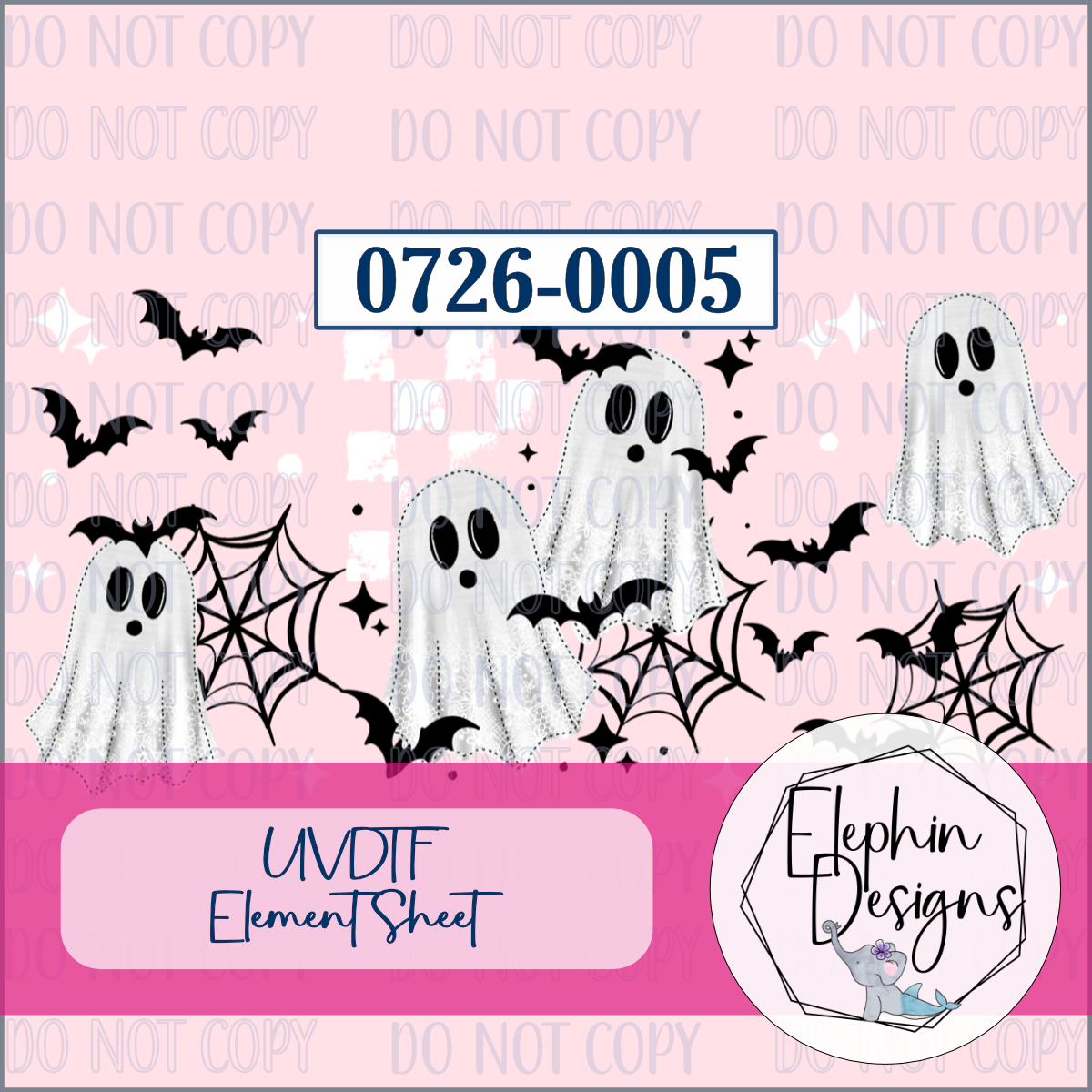 UV DTF Element Sheet | Ghosts & Bats | 0726-0005