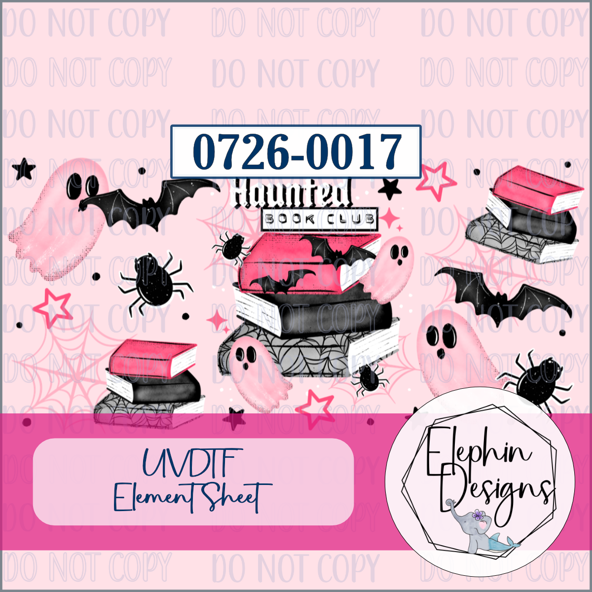 UV DTF Element Sheet | Haunted Book Club | 0726-0017