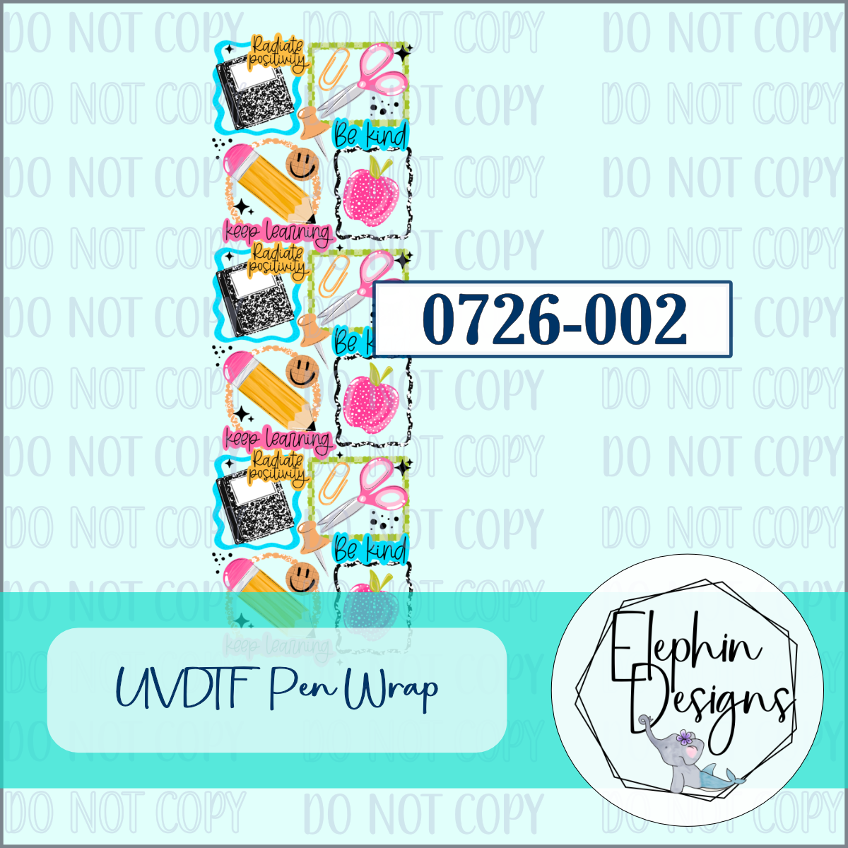 UV DTF Pen Wrap | Teacher | 0726-002