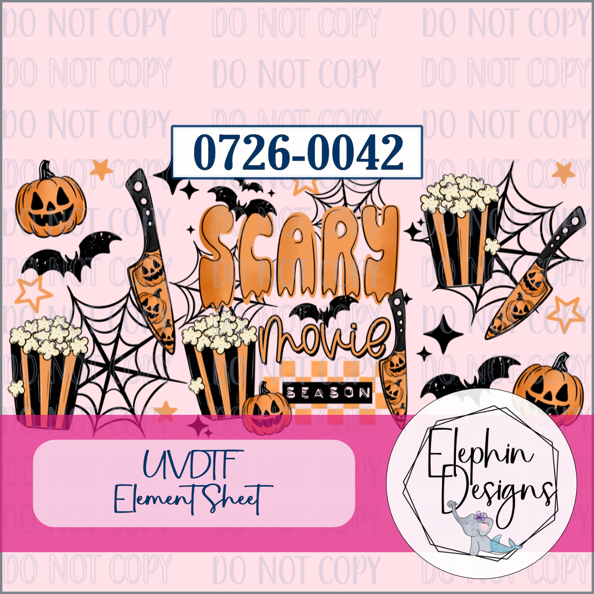 UV DTF Element Sheet | Scary Movie Season | 0726-0042