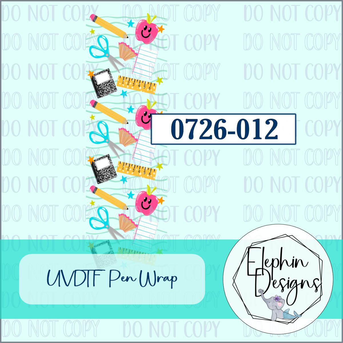 UV DTF Pen Wrap | School Supplies | 0726-012