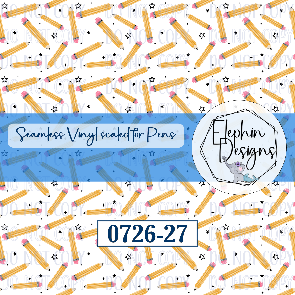 Pencil Seamless Printed Vinyl | 0726-27
