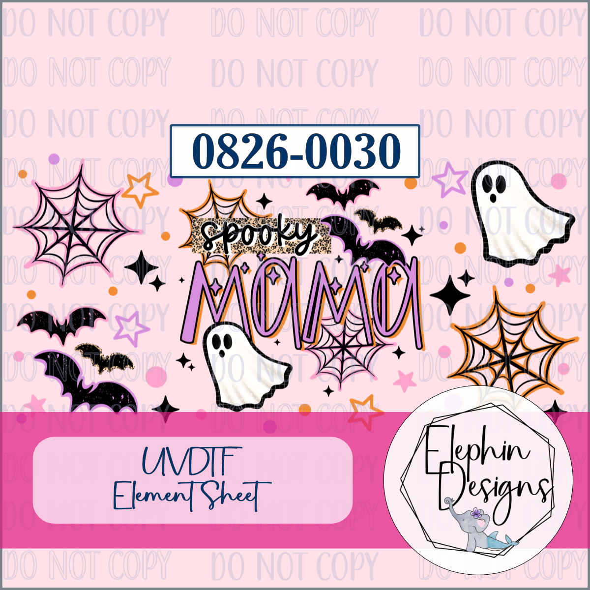 UV DTF Element Sheet | Spooky Mama | 0826-0030