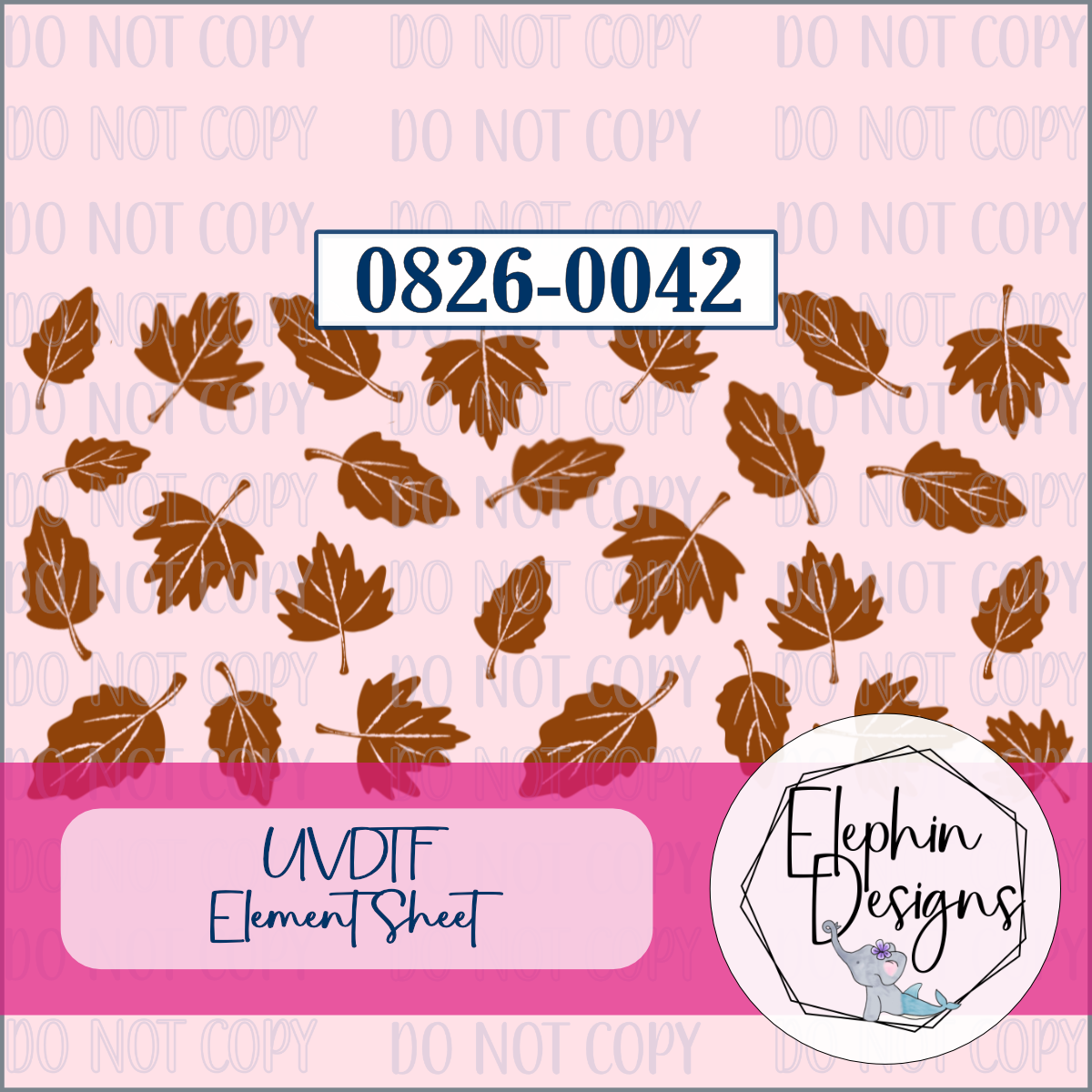 UV DTF Element Sheet | Rust Fall Leaves | 0826-0042