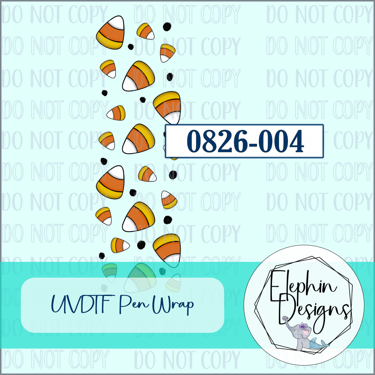 UV DTF Pen Wrap | Candy Corn | 0826-004