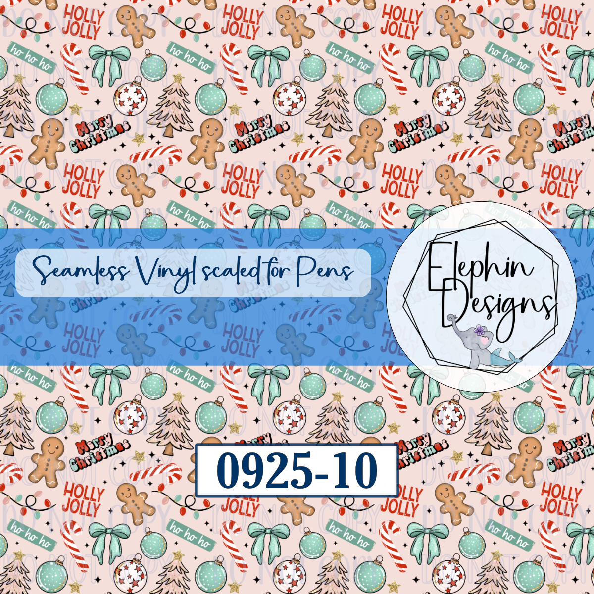 Gingerbread Ornament Seamless Printed Vinyl | 0925-10