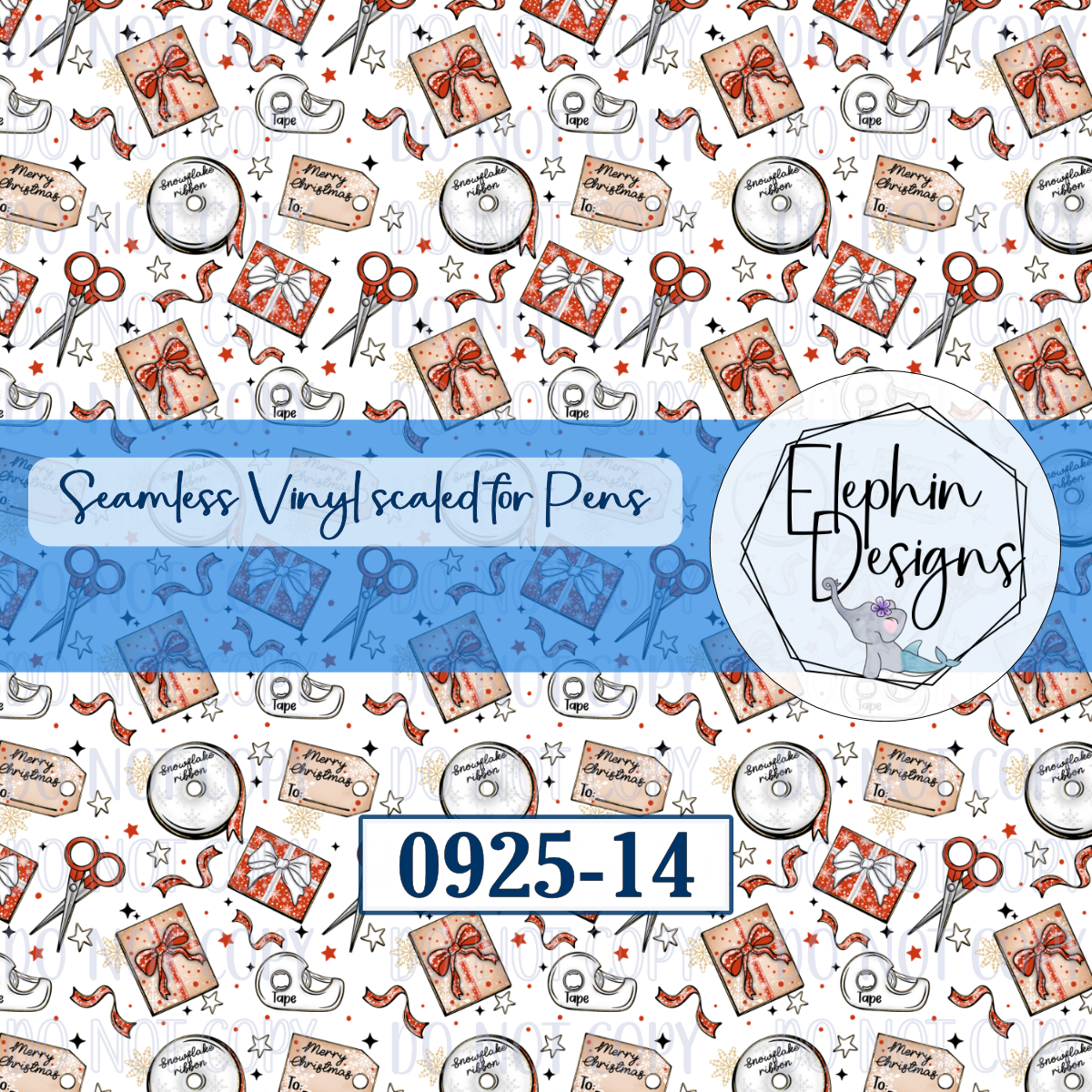 Gift Ribbon Seamless Printed Vinyl | 0925-14