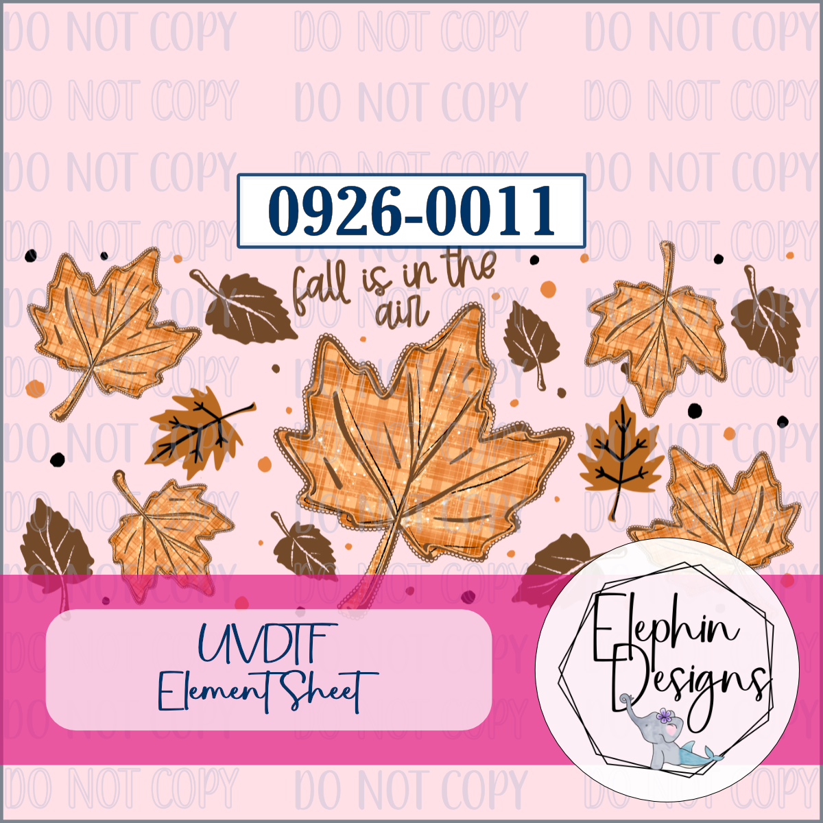 UV DTF Element Sheet | Fall Is in the Air | 0926-0011