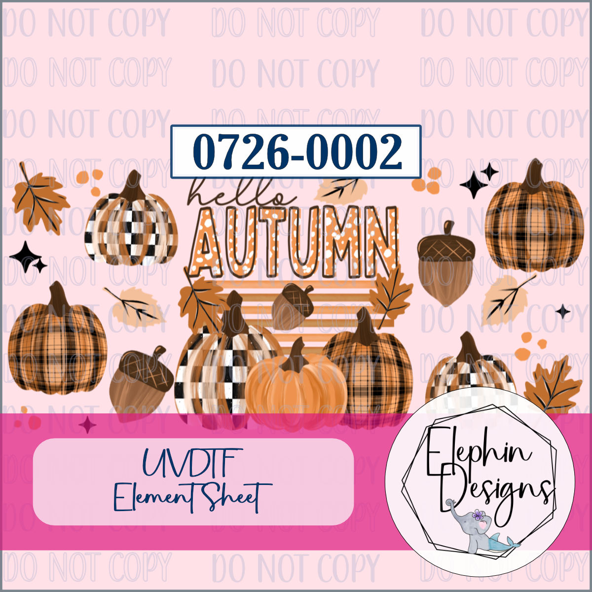 UV DTF Element Sheet | Hello Autumn | 0726-0002