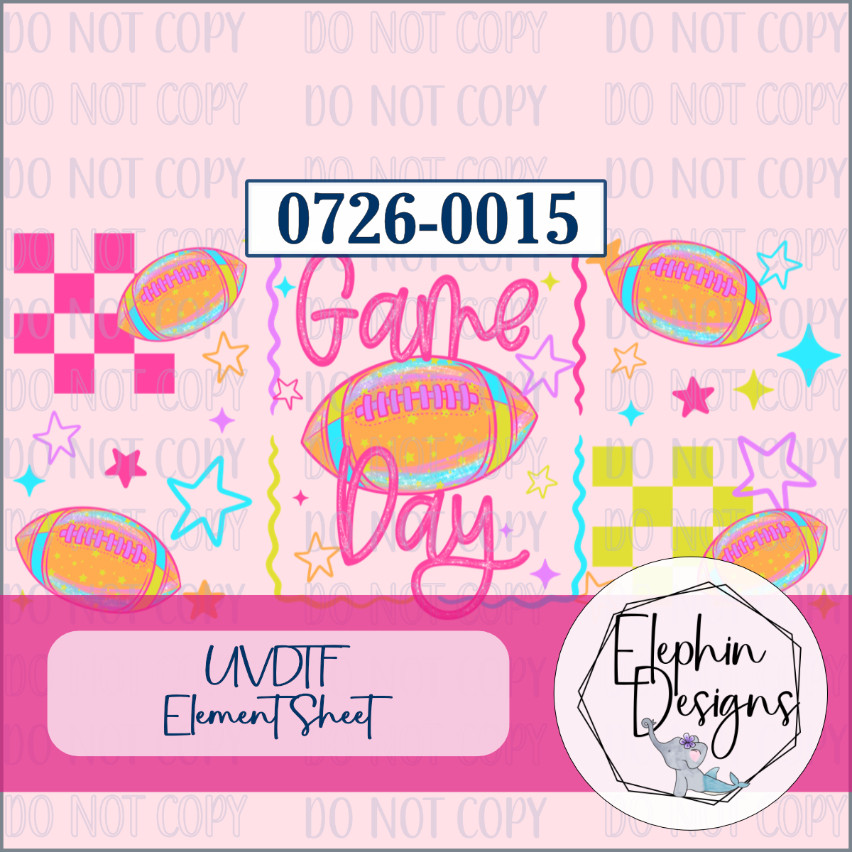 UV DTF Element Sheet | Game Day | 0726-0015