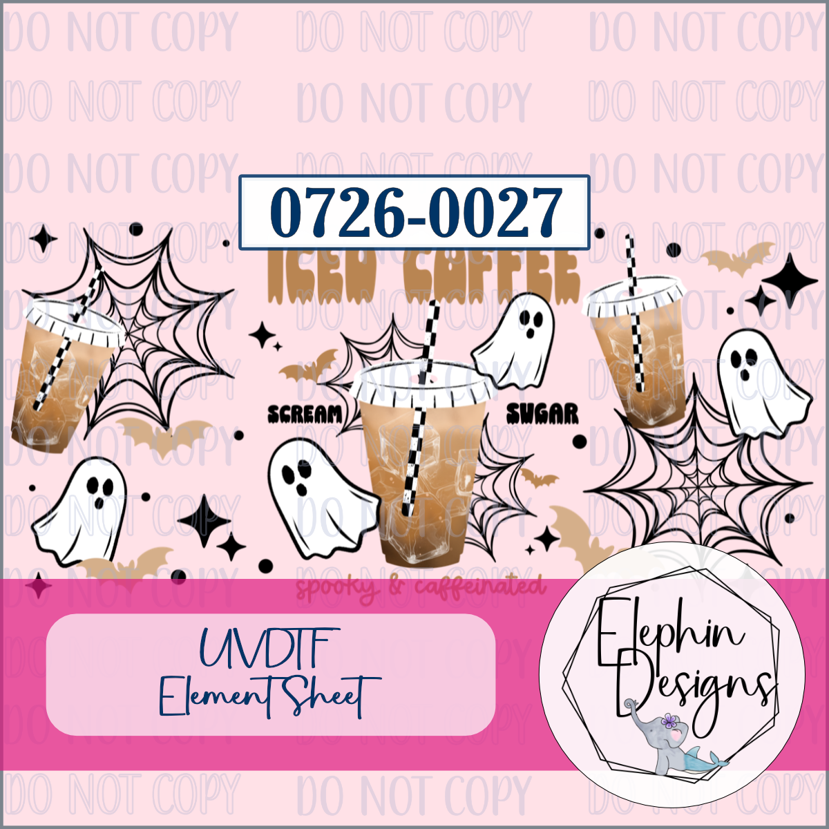 UV DTF Element Sheet | Spooky & Caffeinated | 0726-0027
