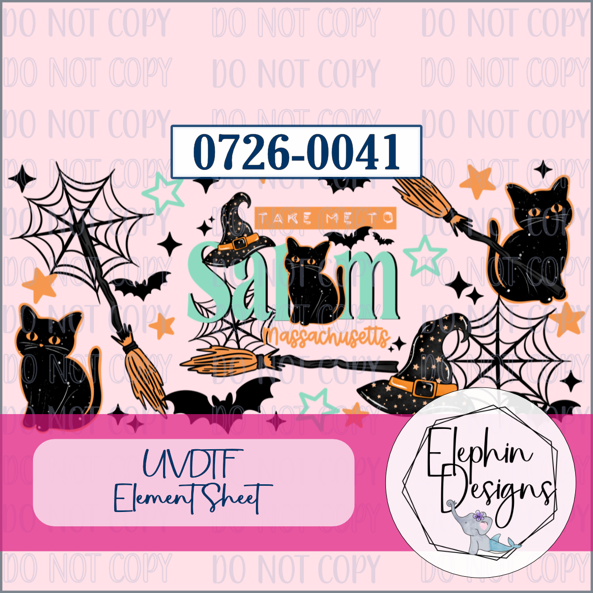 UV DTF Element Sheet | Take Me to Salem | 0726-0041