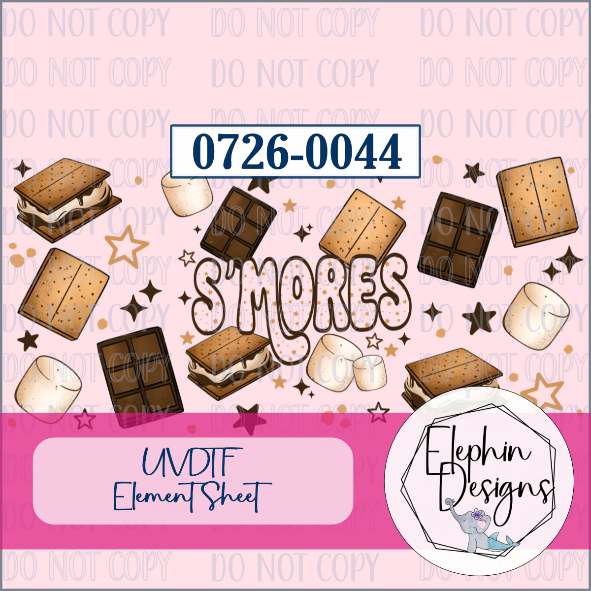 UV DTF Element Sheet | S'mores | 0726-0044
