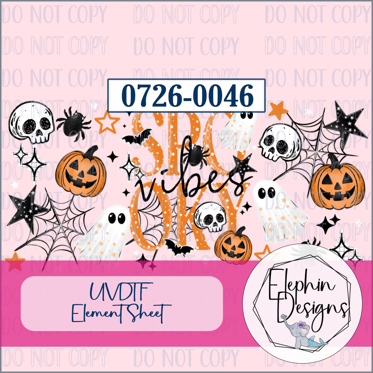 UV DTF Element Sheet | Spooky Vibes | 0726-0046