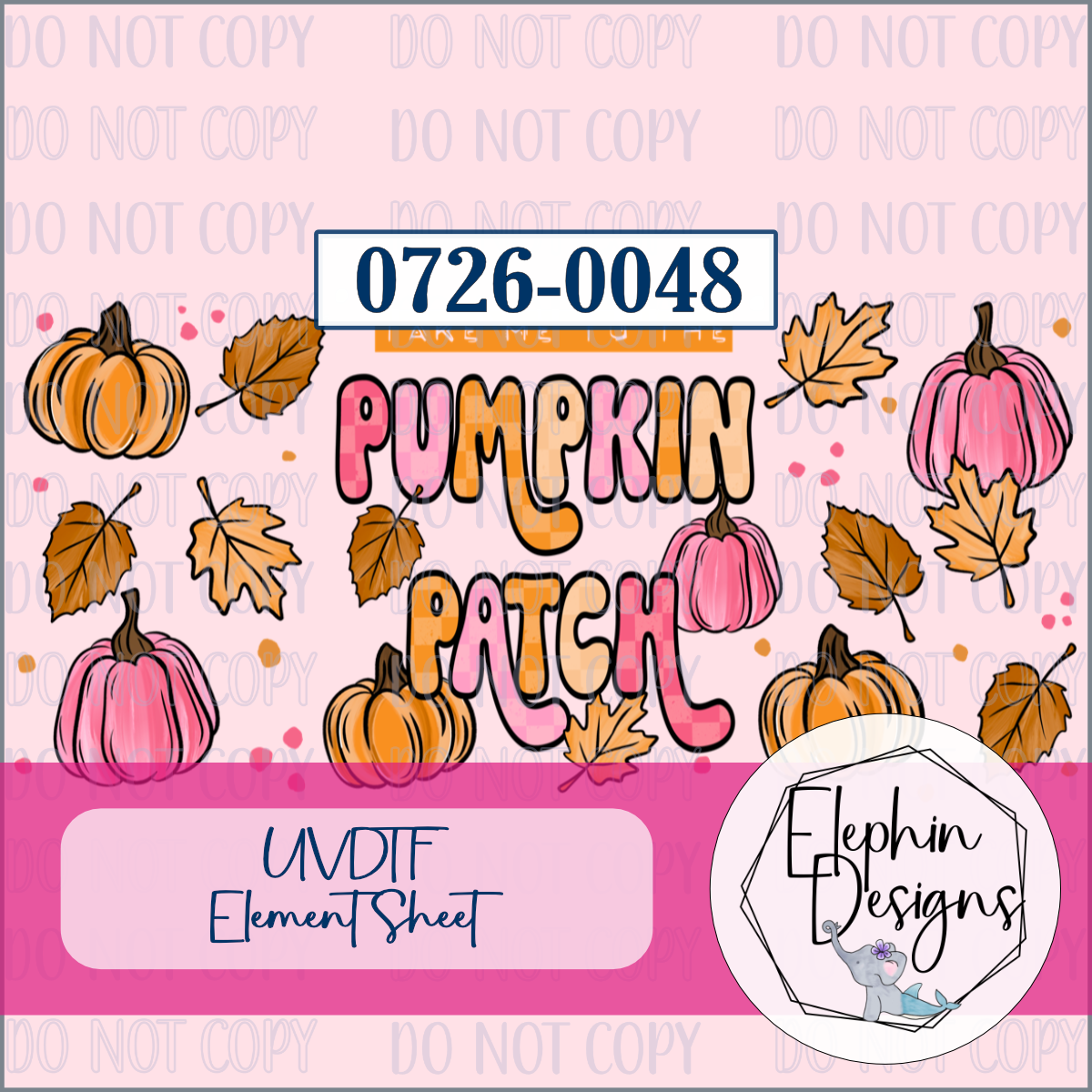 UV DTF Element Sheet | Take Me to the Pumpkin Patch | 0726-0048