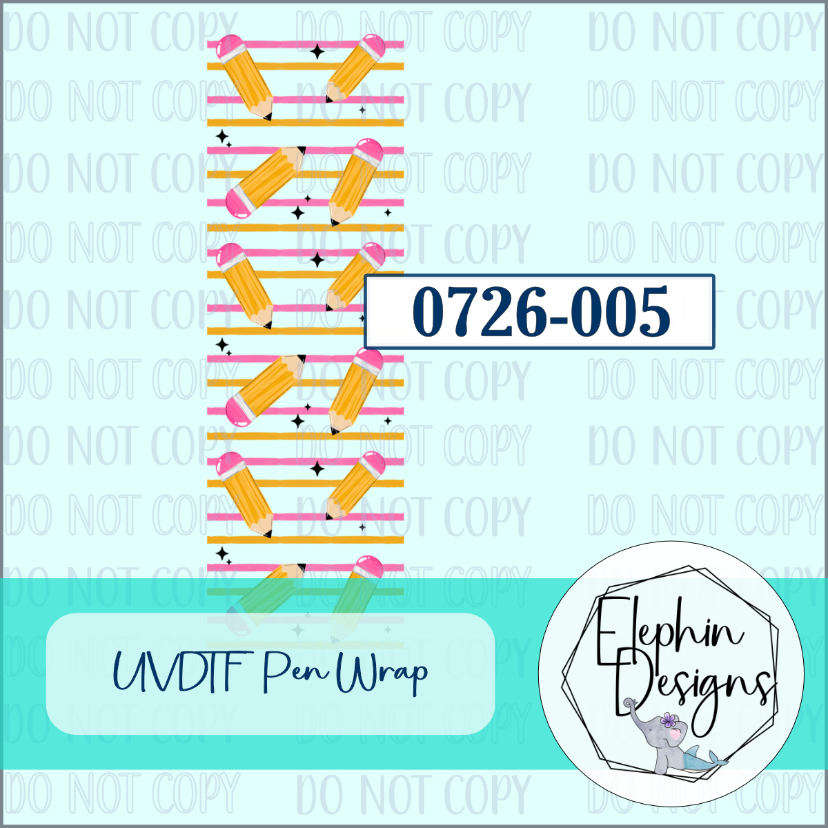 UV DTF Pen Wrap | Pencil | 0726-005