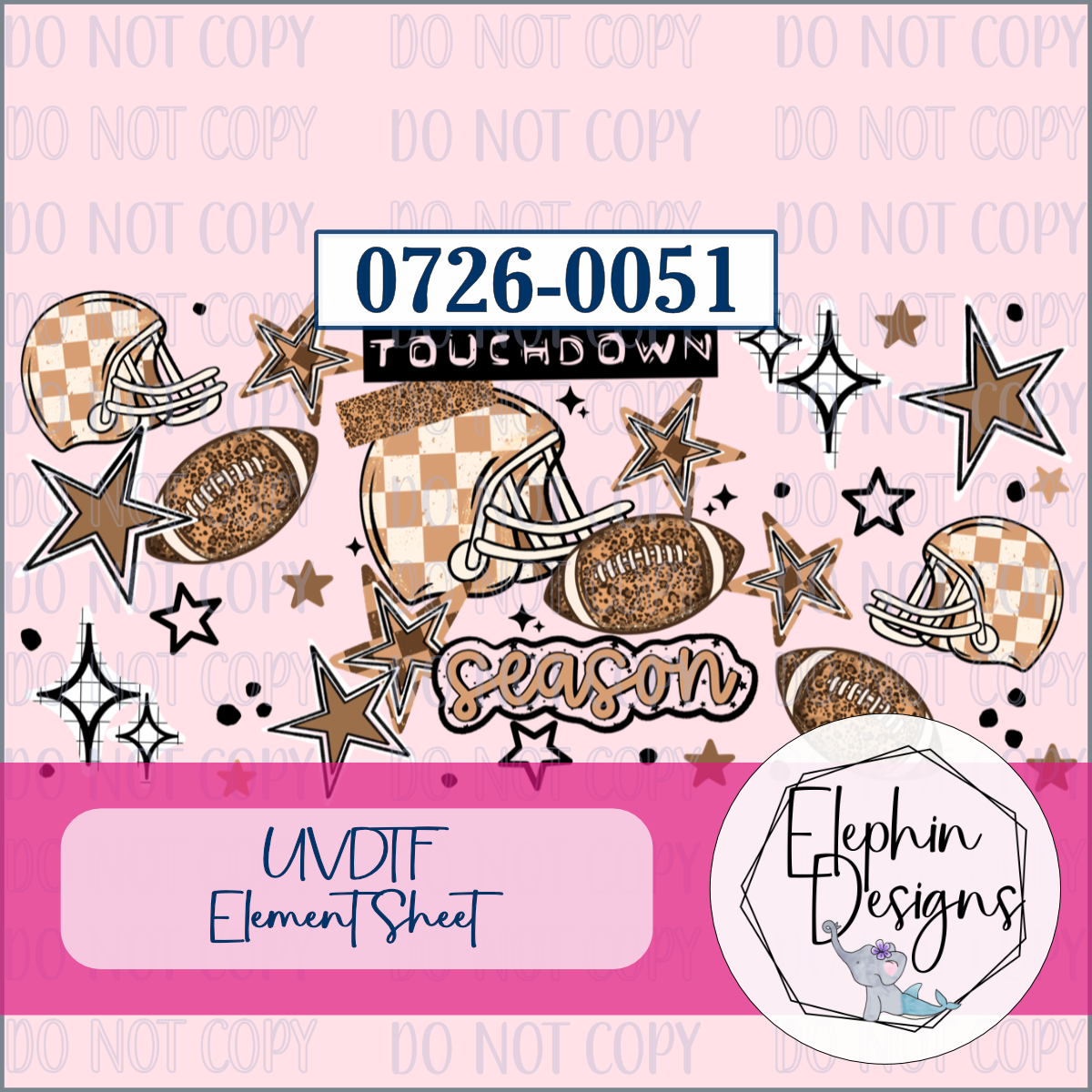 UV DTF Element Sheet | Touchdown Season | 0726-0051