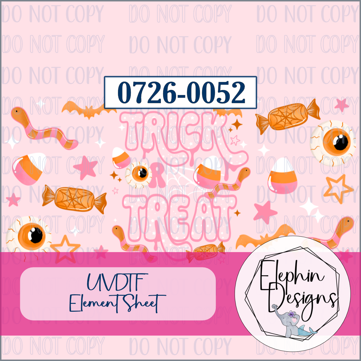 UV DTF Element Sheet | Trick or Treat | 0726-0052