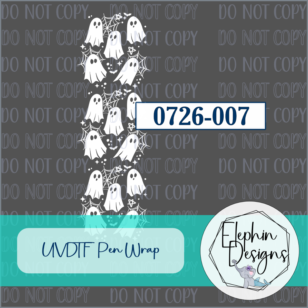 UV DTF Pen Wrap | Halloween Ghost | 0726-007