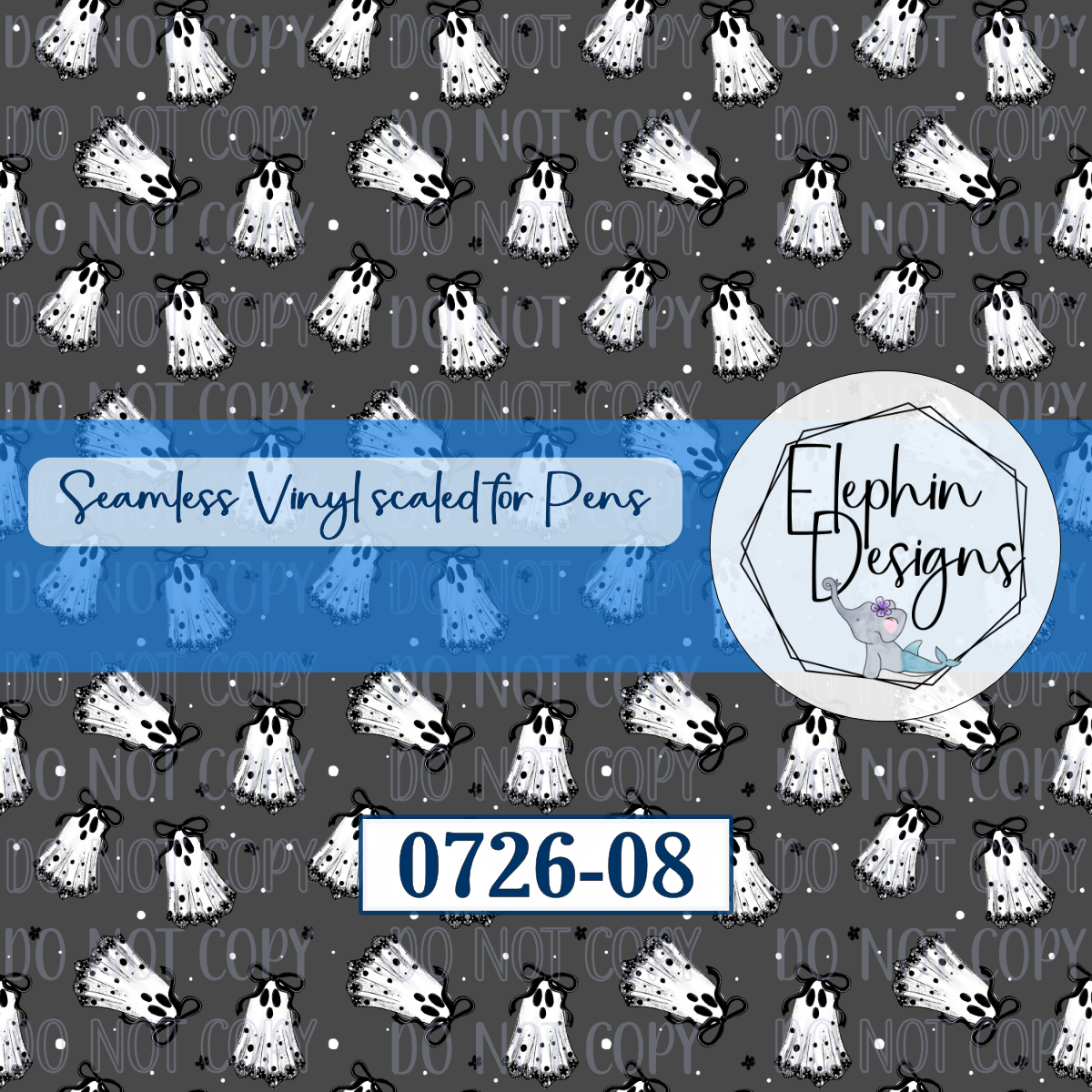 Coquette Ghost Seamless Printed Vinyl | 0726-08