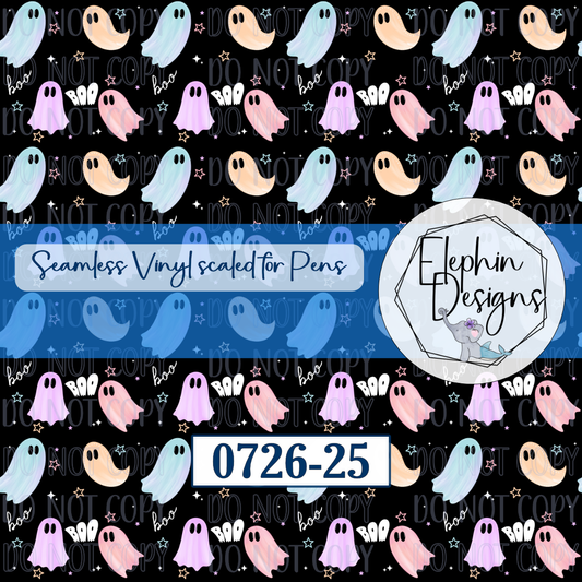 Pastel Ghost Seamless Printed Vinyl | 0726-25