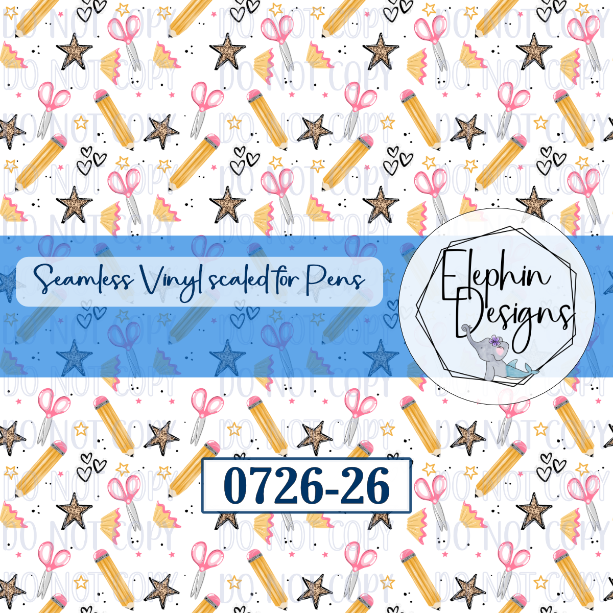 Back to School P Seamless Printed Vinyl | 0726-26