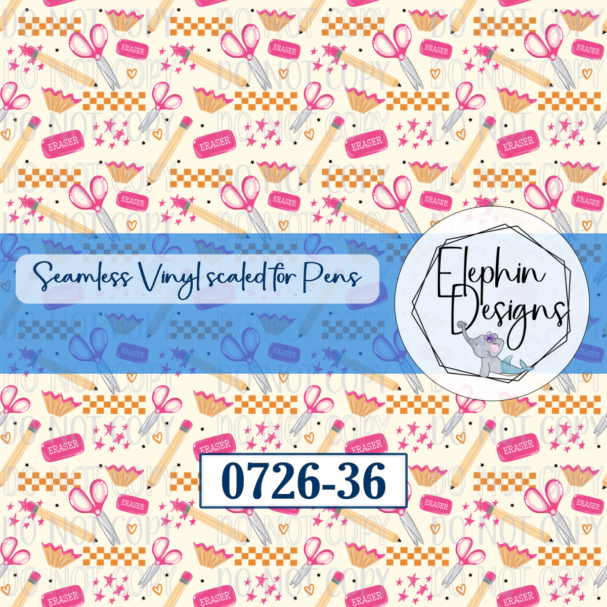 Coquette School Seamless Printed Vinyl | 0726-36