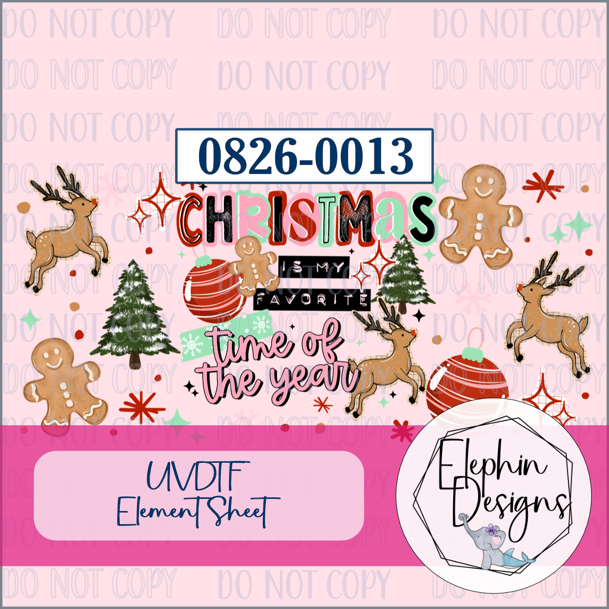 UV DTF Element Sheet | Christmas Favorite | 0826-0013