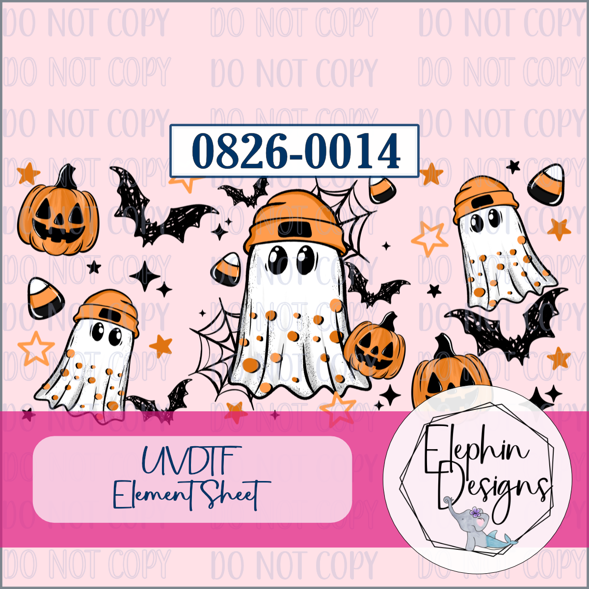 UV DTF Element Sheet | Beanie Ghost | 0826-0014
