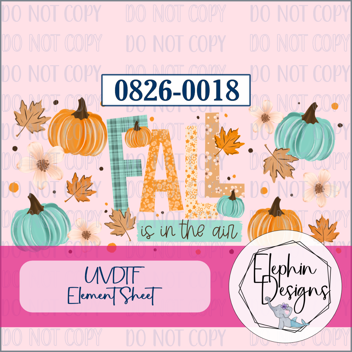 UV DTF Element Sheet | Fall is in the Air | 0826-0018
