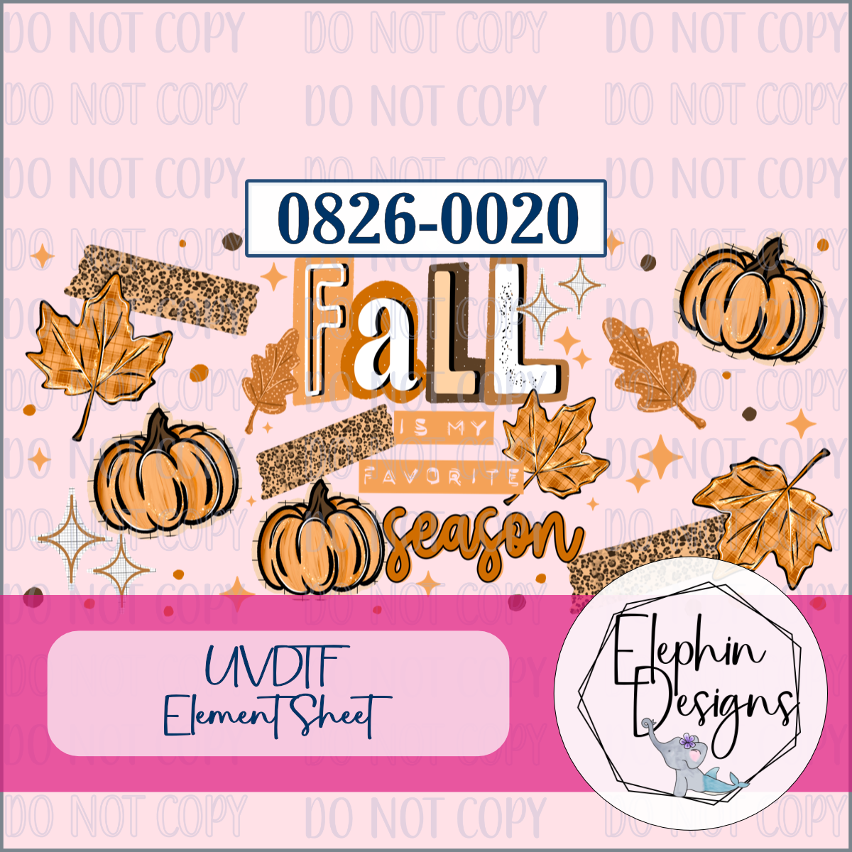 UV DTF Element Sheet | Fall is my Favorite Season | 0826-0020