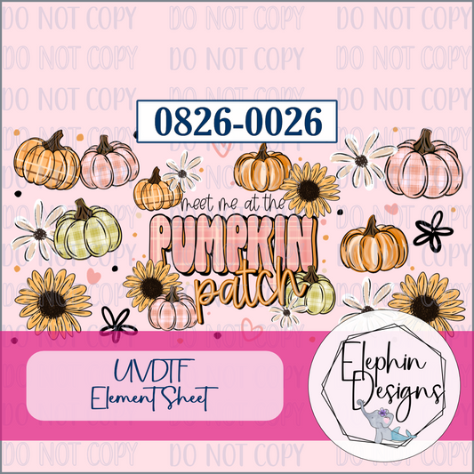 UV DTF Element Sheet | Pumpkin Patch | 0826-0026