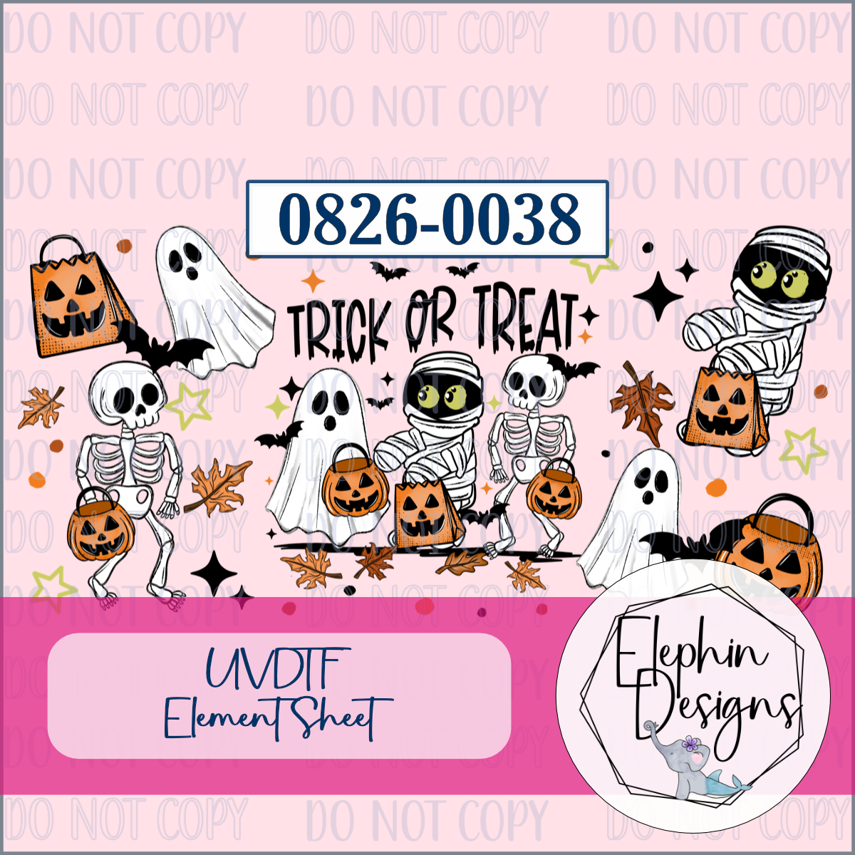 UV DTF Element Sheet | Trick or Treat Squad | 0826-0038