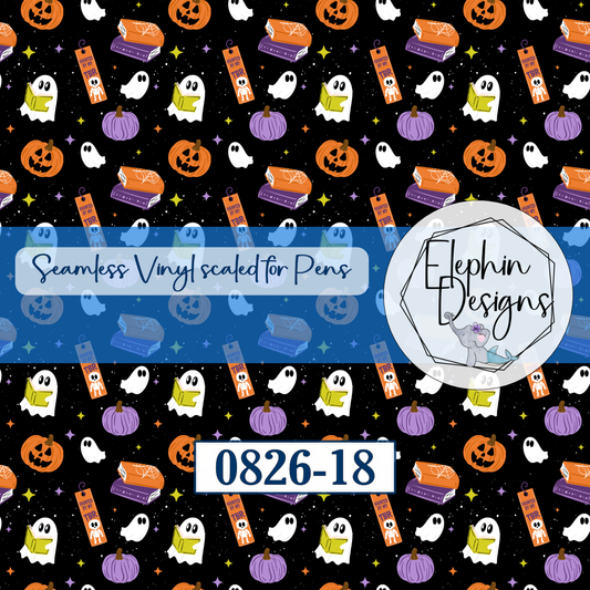 Ghost Book TBR Seamless Printed Vinyl | 0826-18