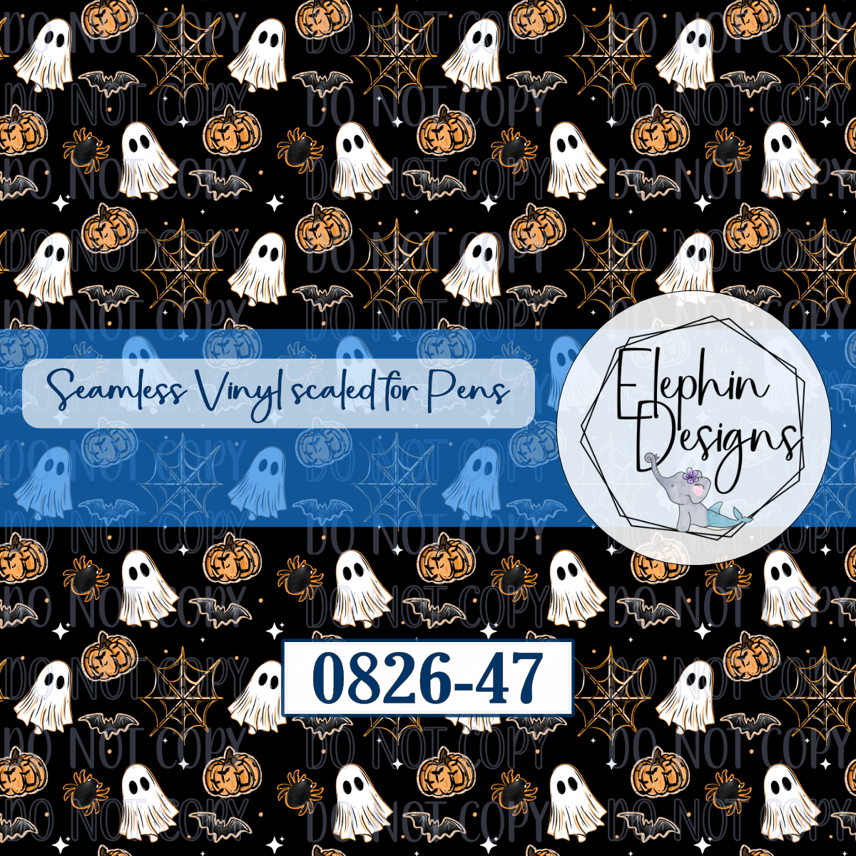 Ghost Spider Web Seamless Printed Vinyl | 0826-47