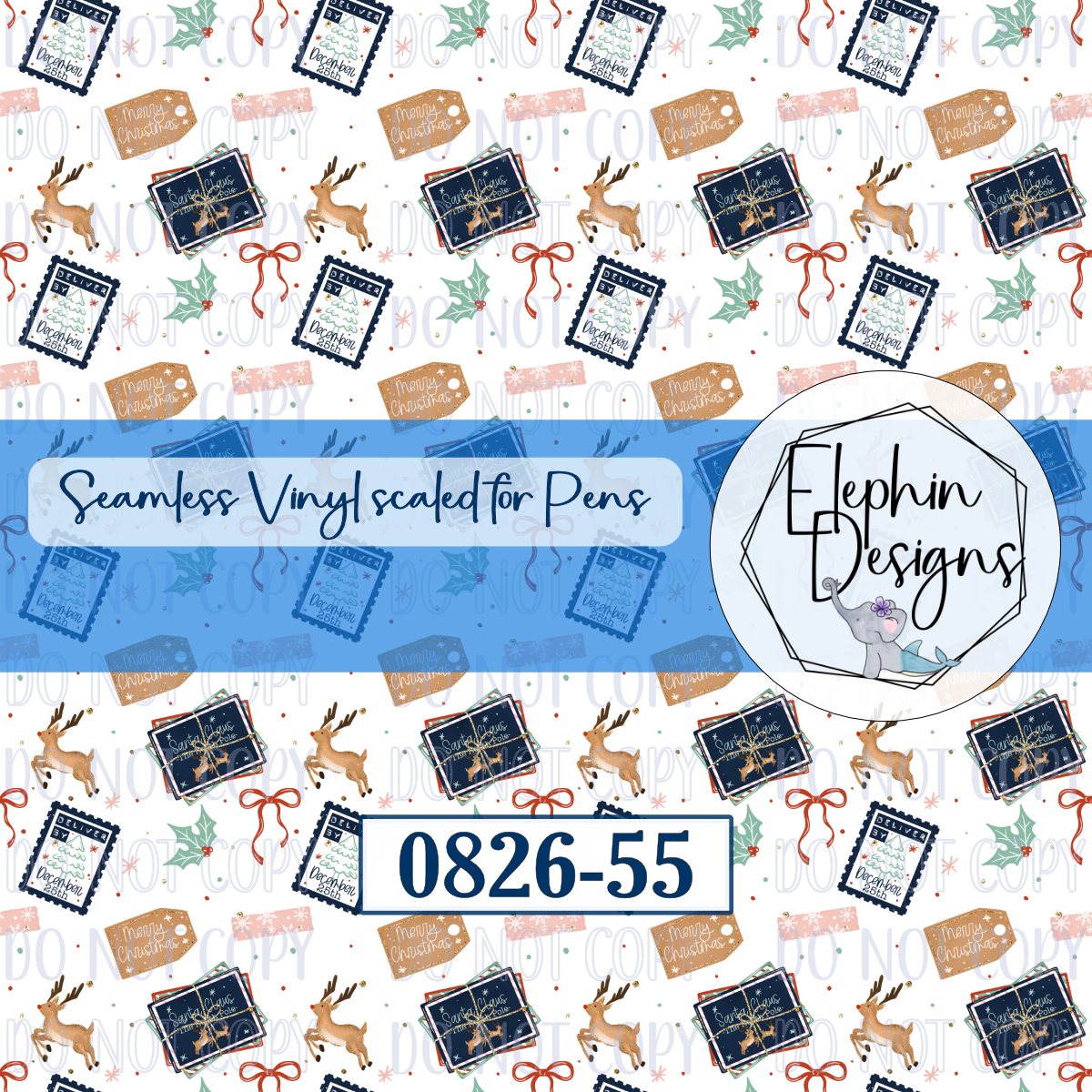 Christmas Mail Seamless Printed Vinyl | 0826-55