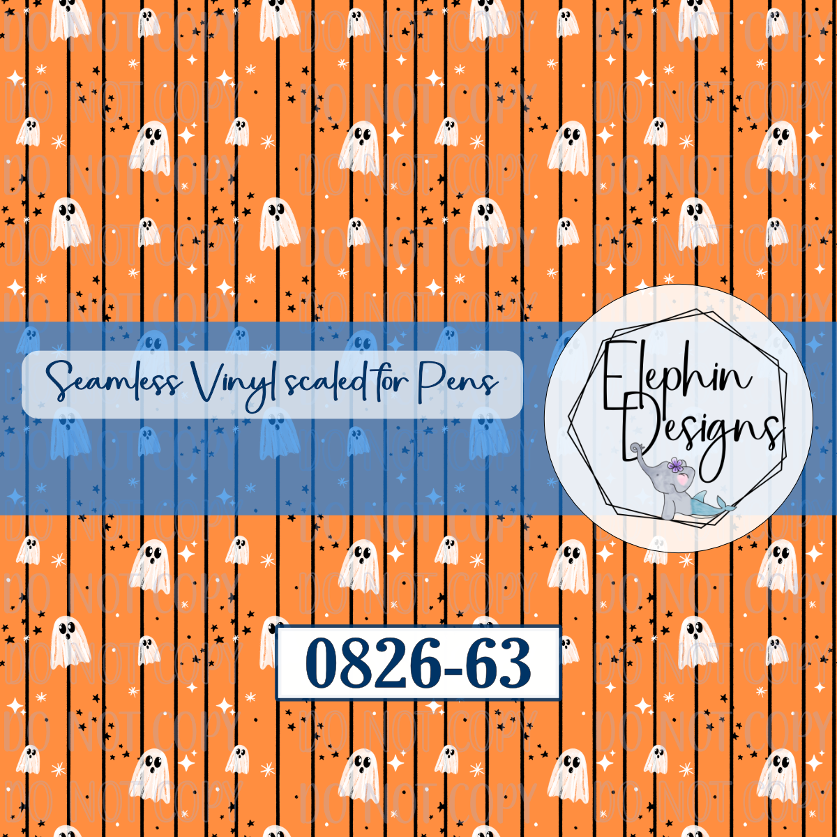 Ghost Stripe Seamless Printed Vinyl | 0826-63