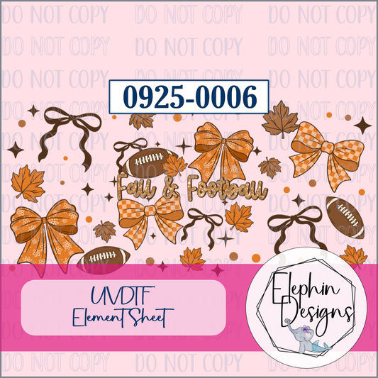 UV DTF Element Sheet | Fall and Football | 0925-0006
