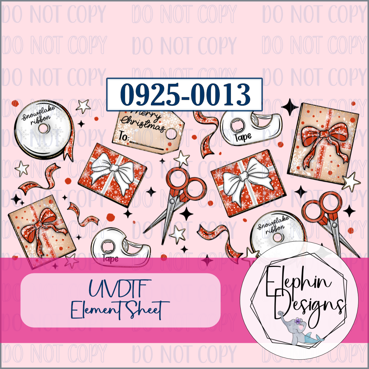 UV DTF Element Sheet | Christmas Gift Wrapping | 0925-0013