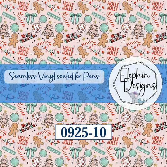 Gingerbread Ornament Seamless Printed Vinyl | 0925-10