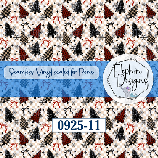 Tree Bow Seamless Printed Vinyl | 0925-11