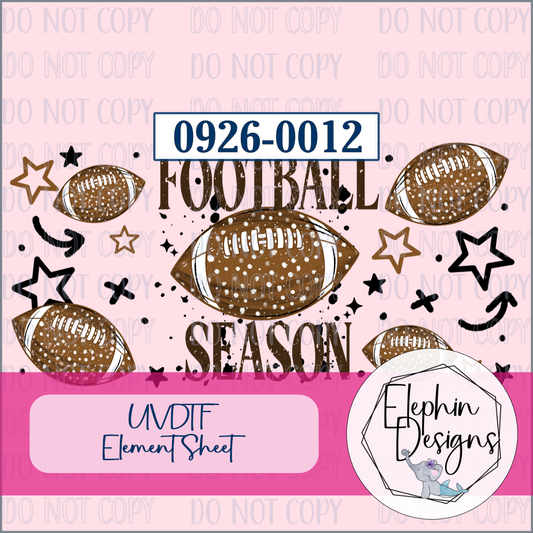 UV DTF Element Sheet | Football Season | 0926-0012