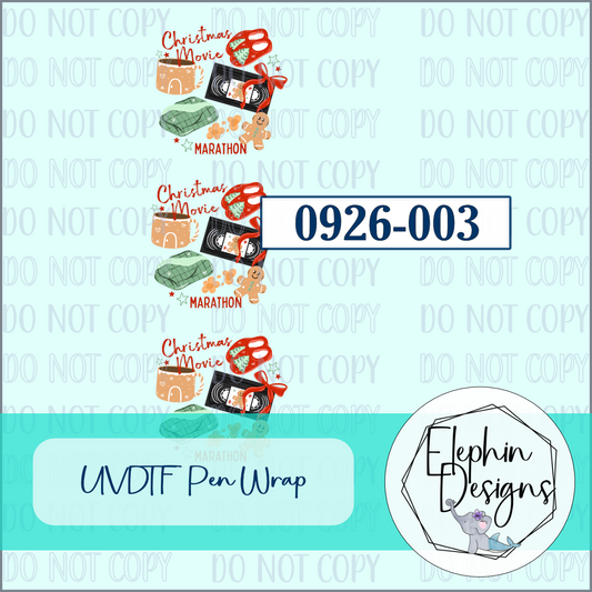 UV DTF Pen Wrap | Christmas Movie Marathon | 0926-003