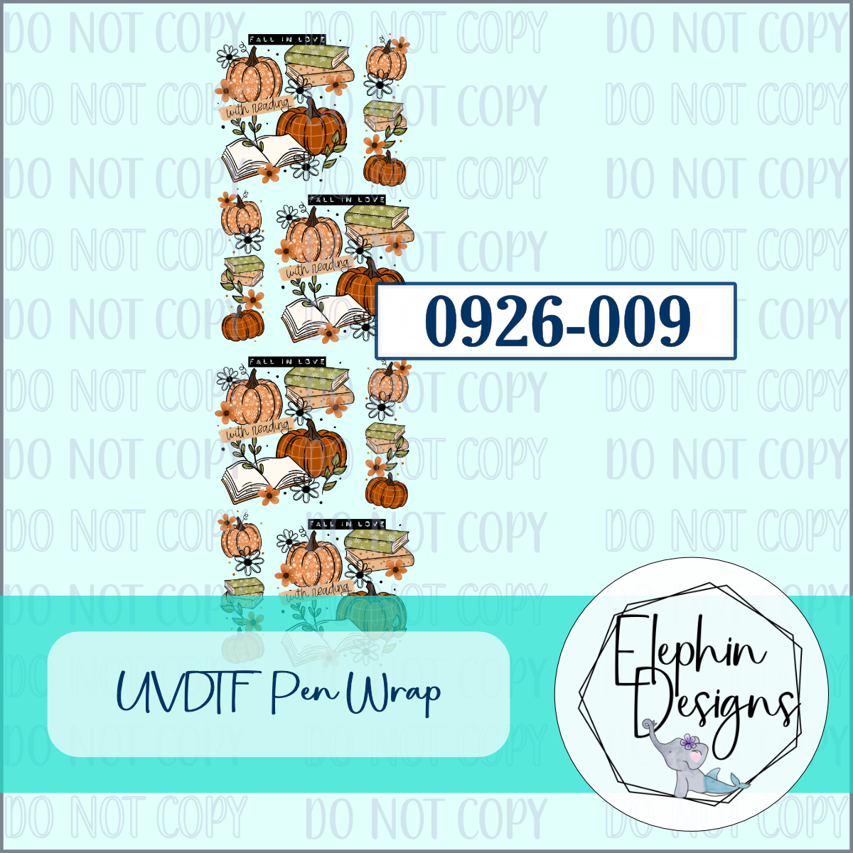 UV DTF Pen Wrap | Fall in Love with Reading | 0926-009