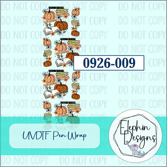 UV DTF Pen Wrap | Fall in Love with Reading | 0926-009