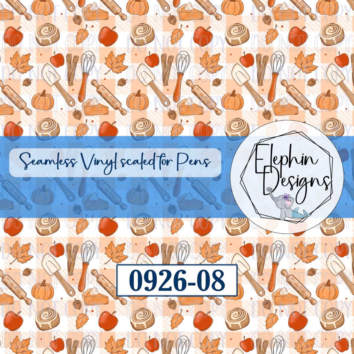 Pumpkin Baking Seamless Printed Vinyl | 0926-08