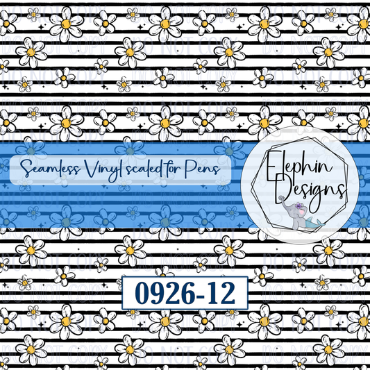 Daisy Stripe Seamless Printed Vinyl | 0926-12