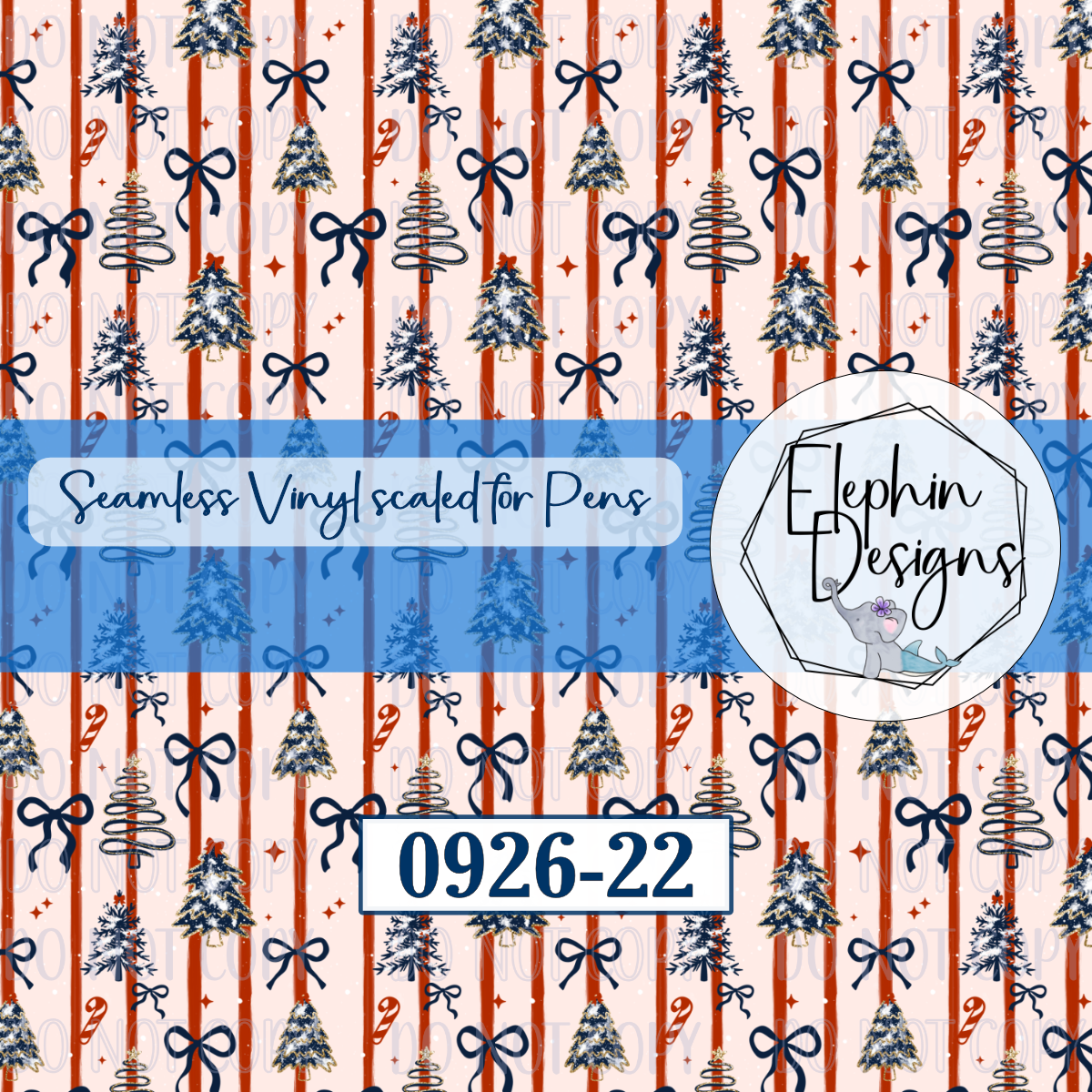 Tree Bow Seamless Printed Vinyl | 0926-22