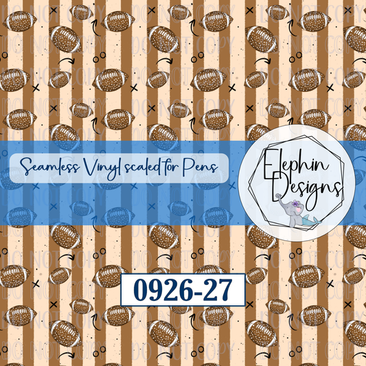 Football Stripe Seamless Printed Vinyl | 0926-27