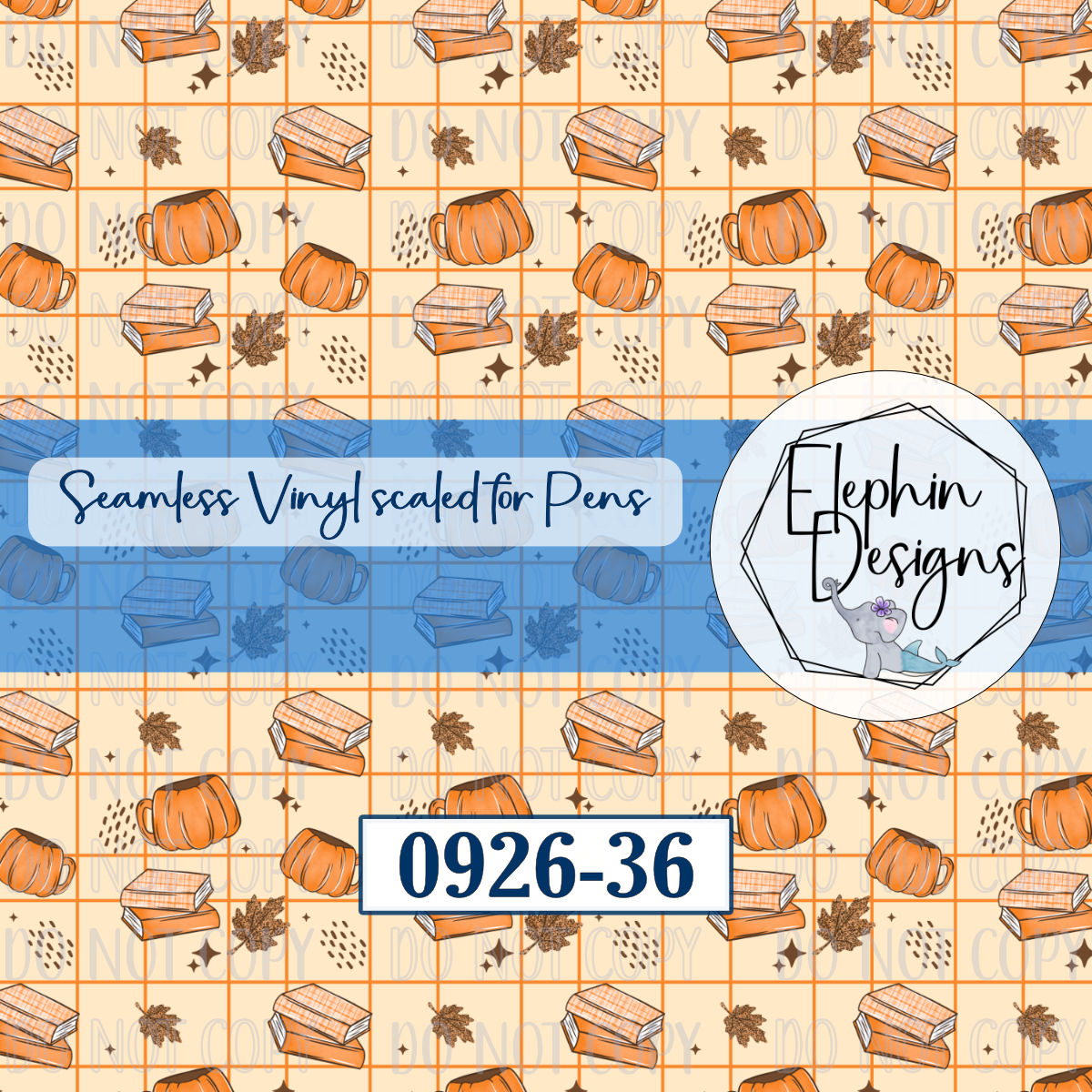 Pumpkin Books Seamless Printed Vinyl | 0926-36